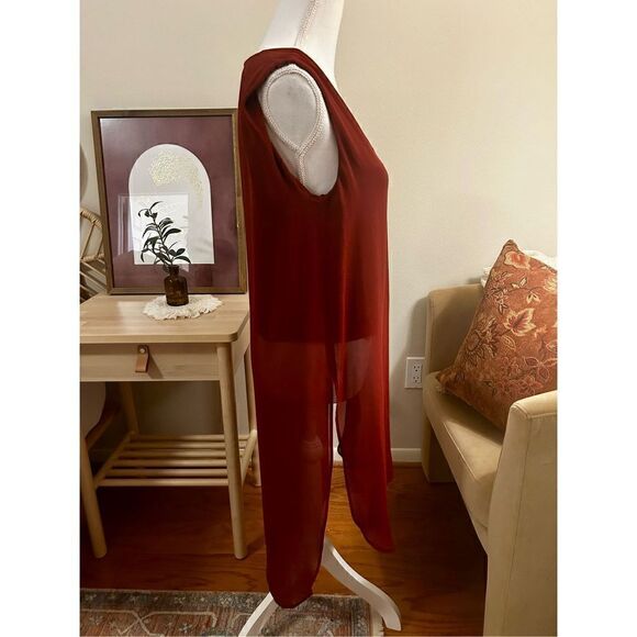 Zara Chiffon Long-line Tank Size M - Picture 5 of 7